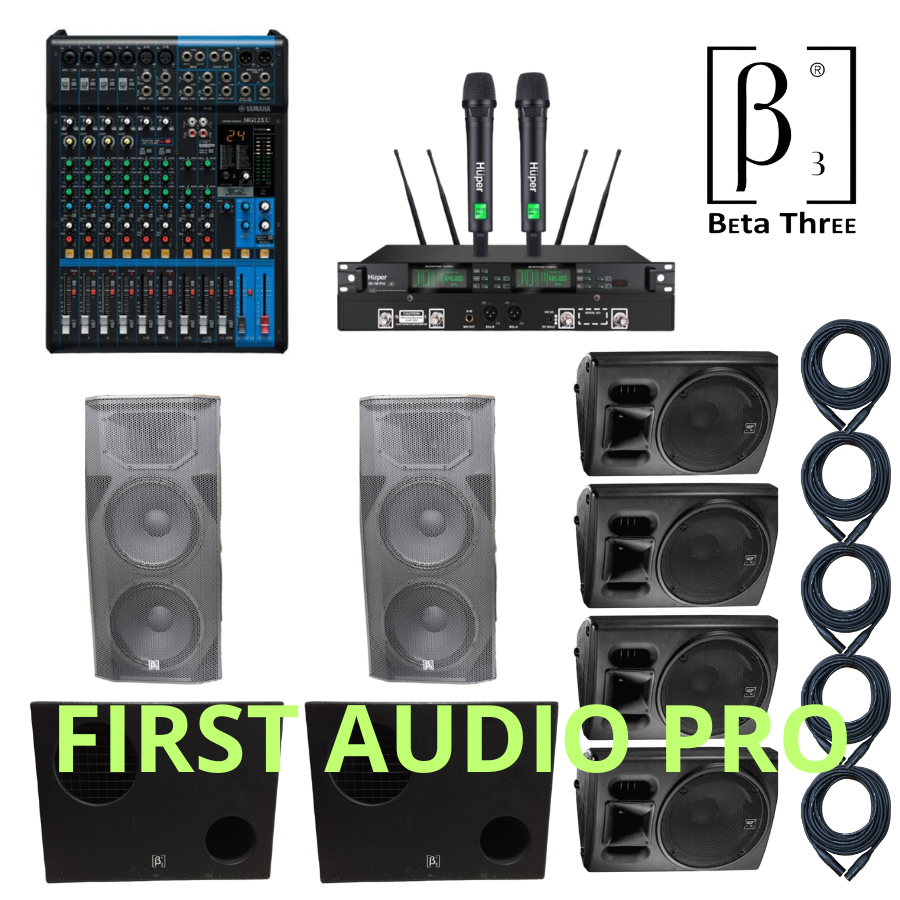 Jual Paket 5 soundsystem outdoor Beta three + Mixer Yamaha MG12XU ...
