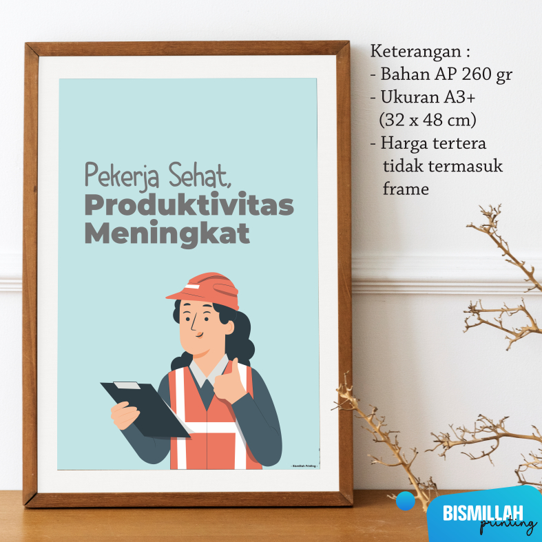 Jual Poster K3L perkerja sehat Produktivitas meningkat | Shopee Indonesia