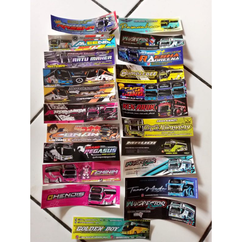 Jual stiker bus basuri varian campur isi 22 stiker | Shopee Indonesia