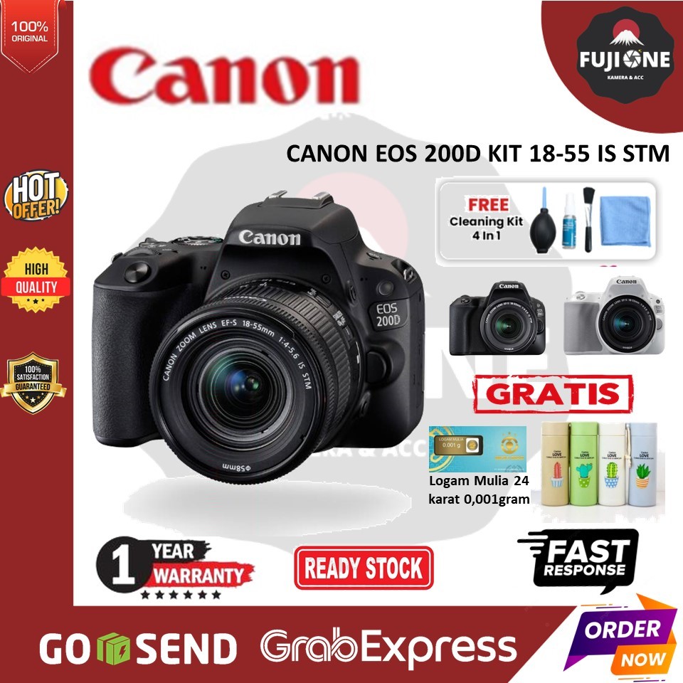 Jual Canon EOS 200D Kit EF-S 18-55 IS STM | Shopee Indonesia