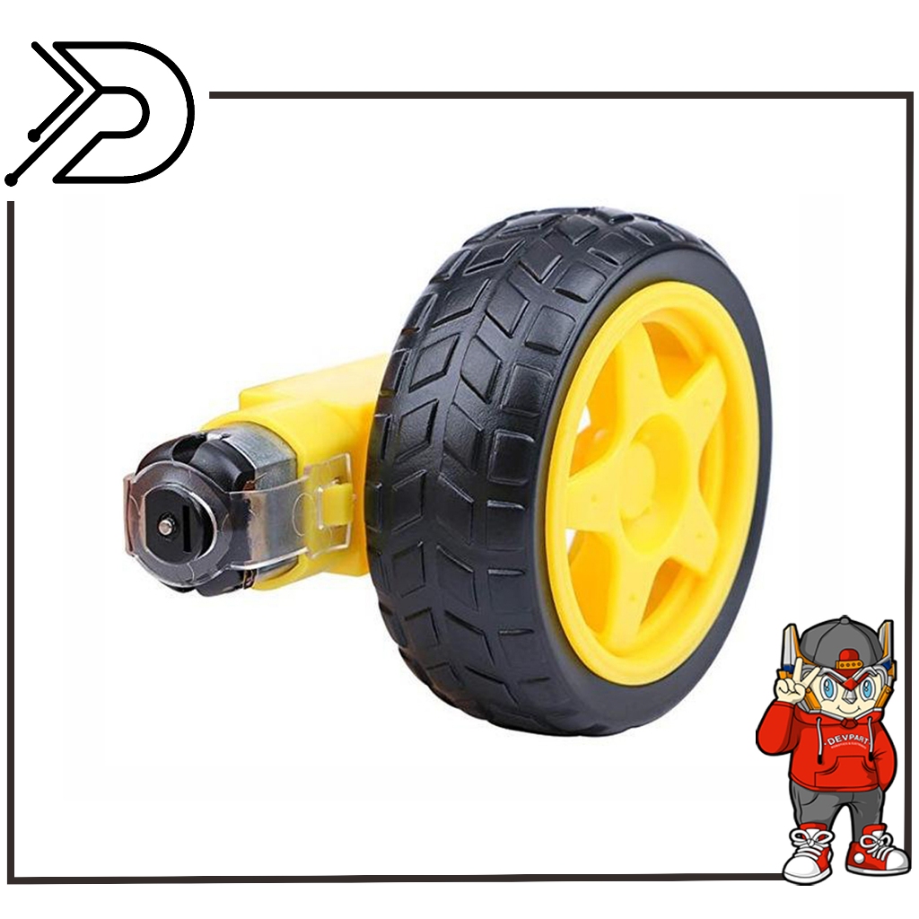 Jual Motor Gearbox + Roda Smart Car Robot Tyre 1:48 Gear Ratio | Shopee ...