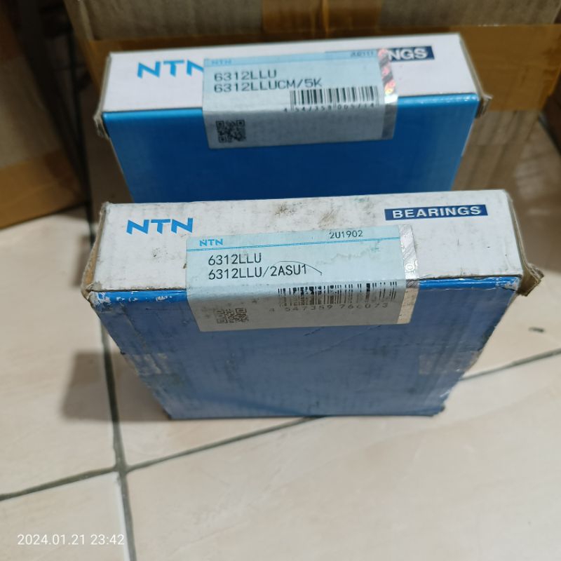 Jual 6312 2RS / 6312 LLU NTN Ball Bearing ( Tutup karet 2 sisi ...