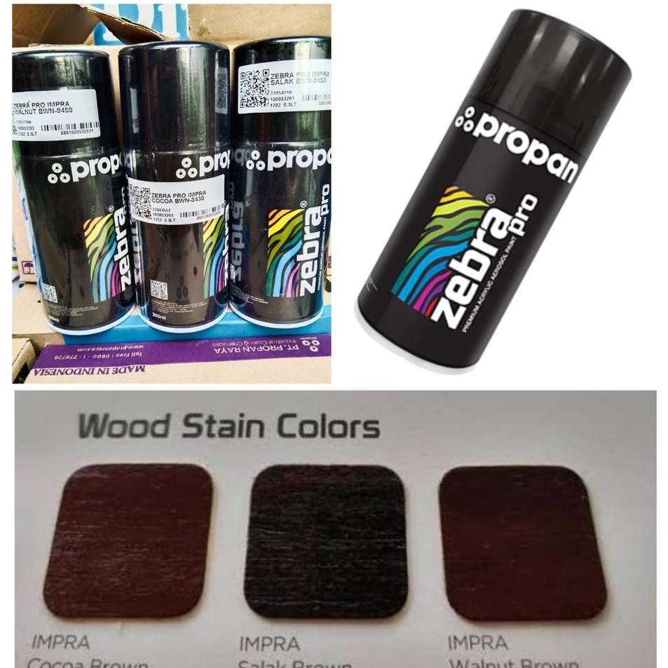 Jual Grosir Surprise pilok pilox cat propan zebra pro wood stain colors