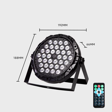 Lampu Sorot Panggung LED Par 36 RGB Mini Flat Stage Par Light Cahaya Disco Warna Warni 36watt