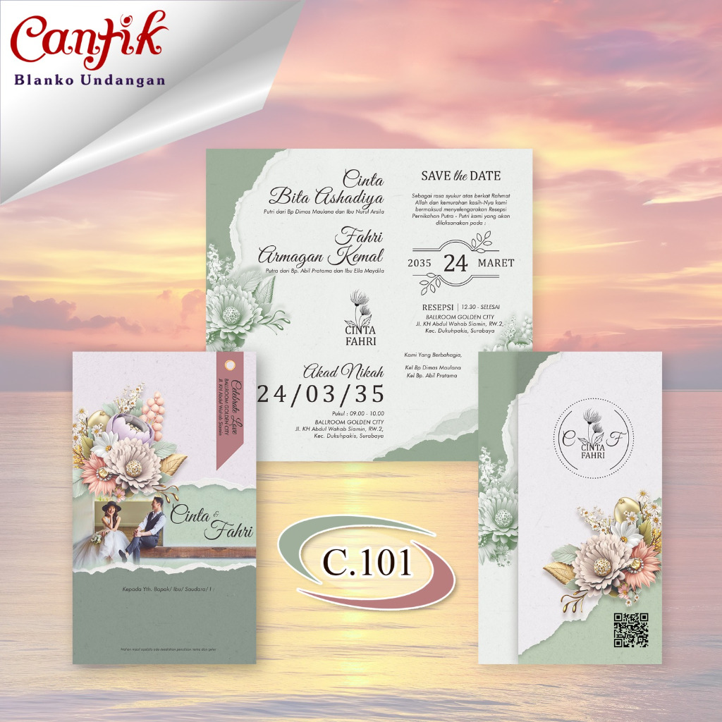 Jual Cantik 101 Blangko Undangan | Undangan Murah | Free File Setting ...