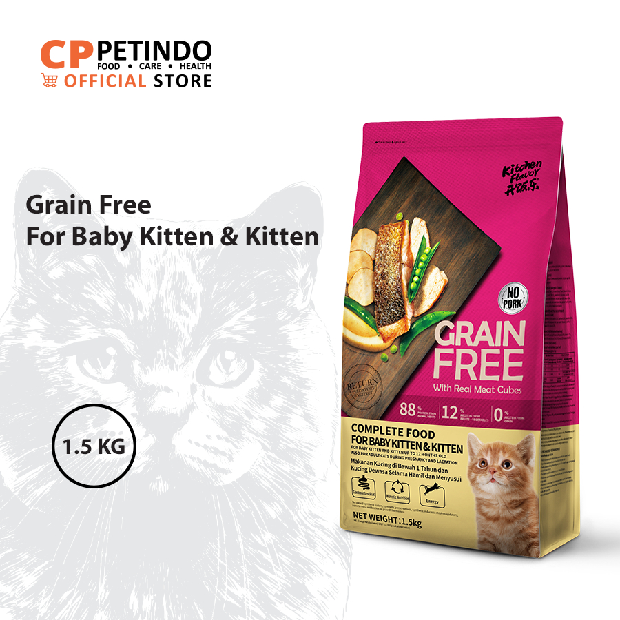Jual CPPETINDO Kitchen Flavor Grain Free Baby Cat & Kitten Food 1,5