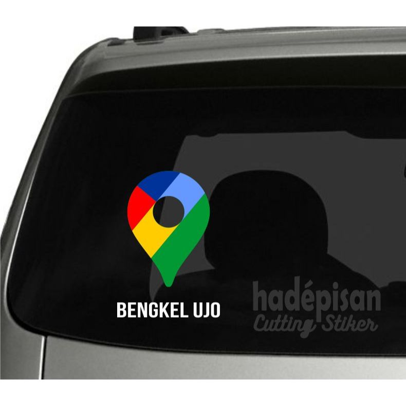 Jual Stiker Cutting Sticker Kaca Mobil google Maps Rumah Toko Alamat ...