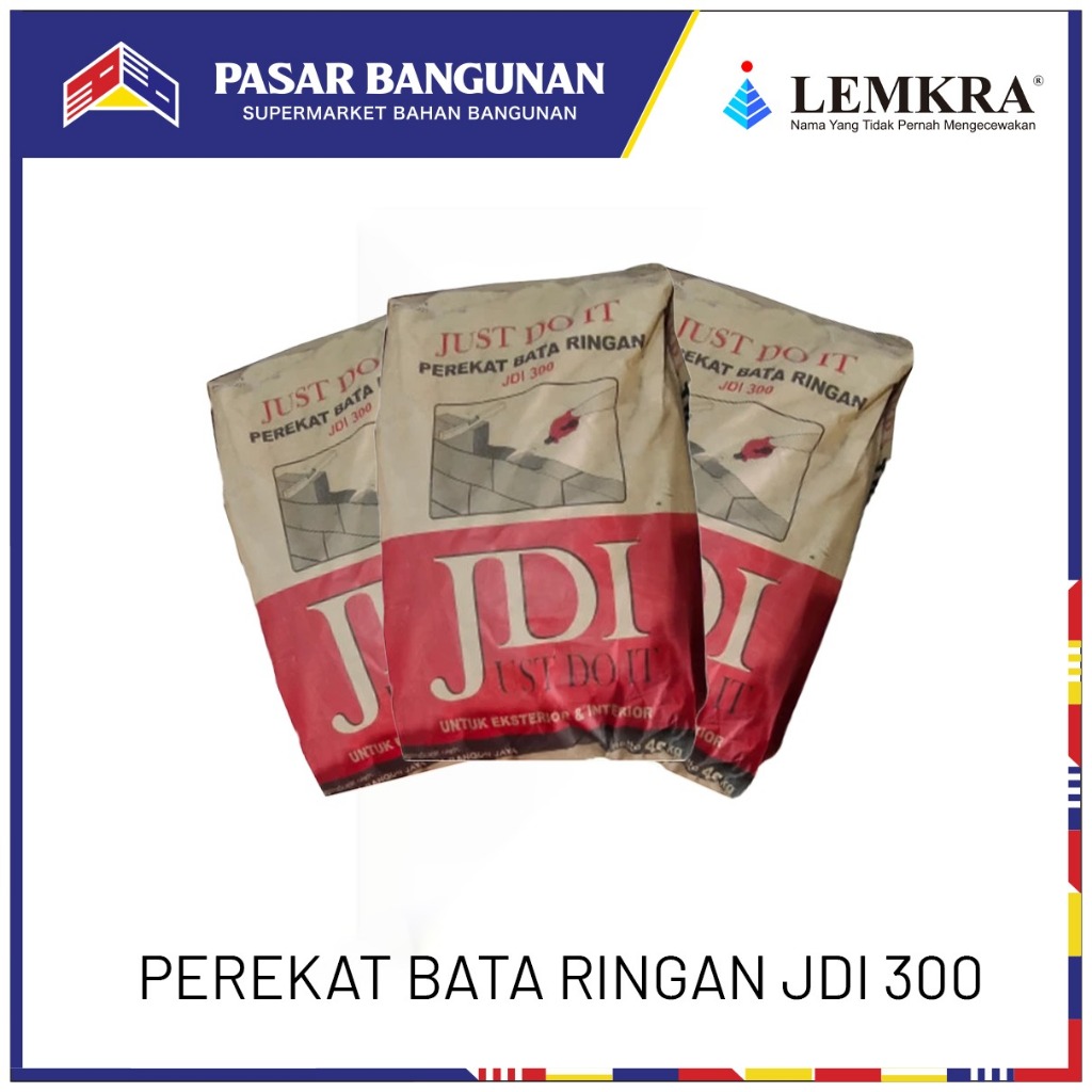 Jual Perekat Bata Ringan Lemkra Jdi 300 40kg Shopee Indonesia