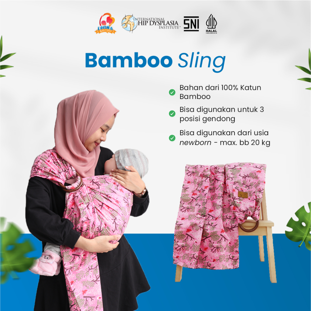 Jual Cuddleme Cuddle me Ringsling Bamboo Gendongan Bayi Ring