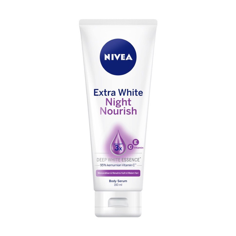 Jual Nivea Extra Night Nourish Body Serum 180ml | Shopee Indonesia