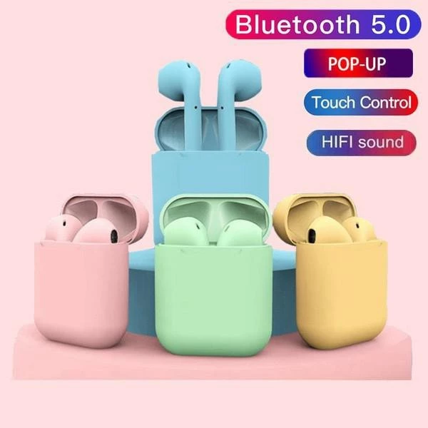 Headset bluetooth inpods 12 macaron tws inpods i12 headset wireless sport inpods12
