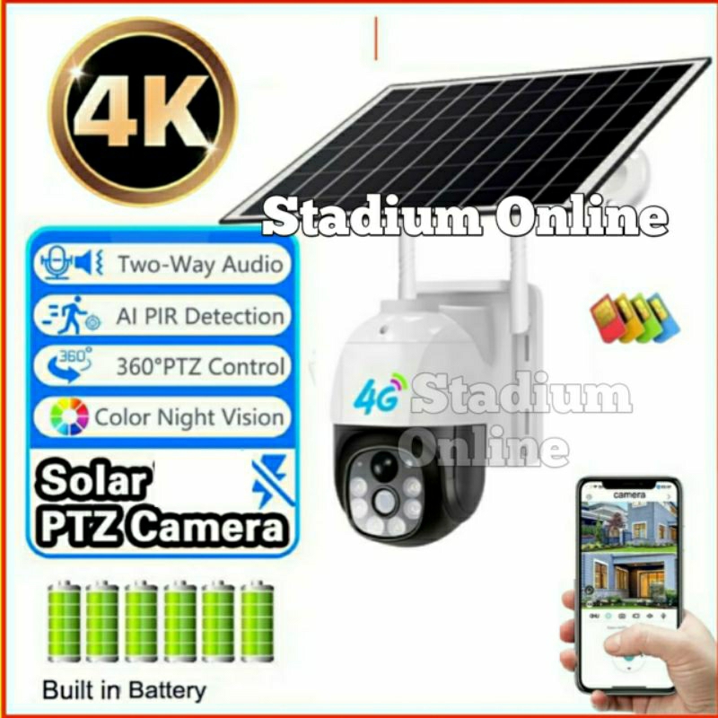 Jual NEW IP CAMERA SIMCARD 4G OUTDOOR TENAGA SOLAR PANEL SURYA