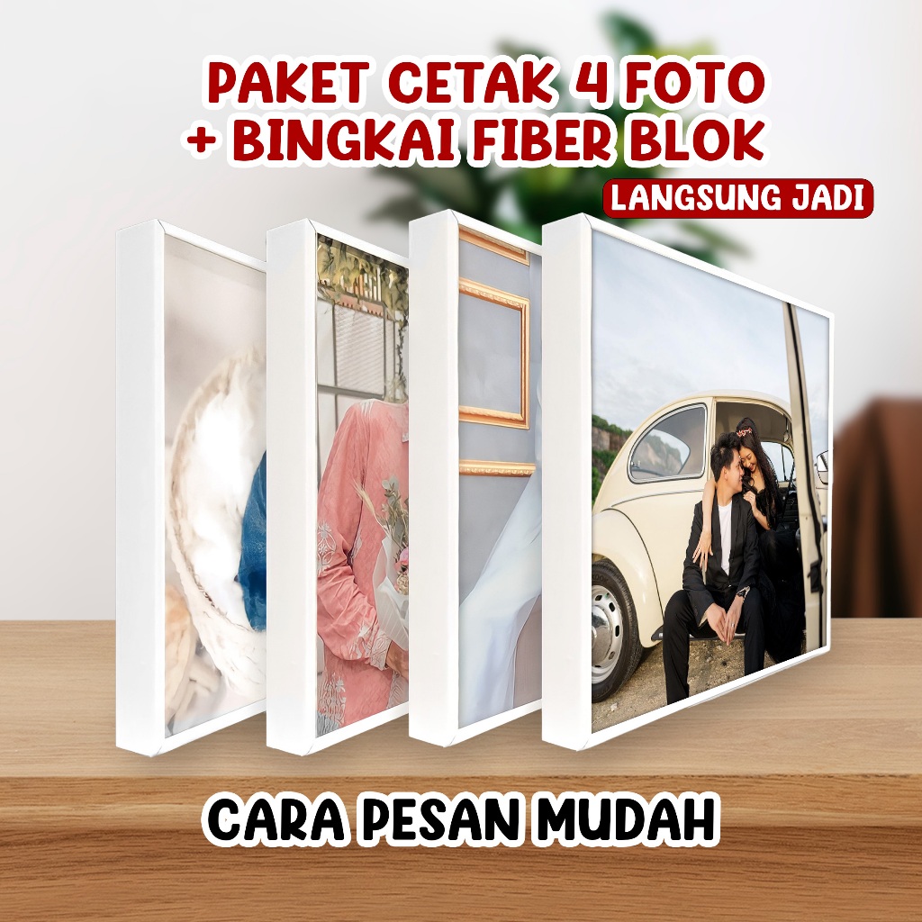 Jual Cetak Foto Bingkai Murah Fiber Block Tebal Satuan 8r 20x30cm