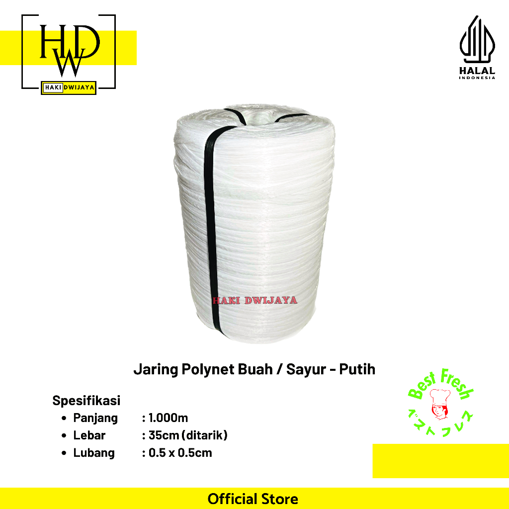 Jual Jaring Buah Polynet Roll Bestfresh 1000m - Putih | Shopee Indonesia