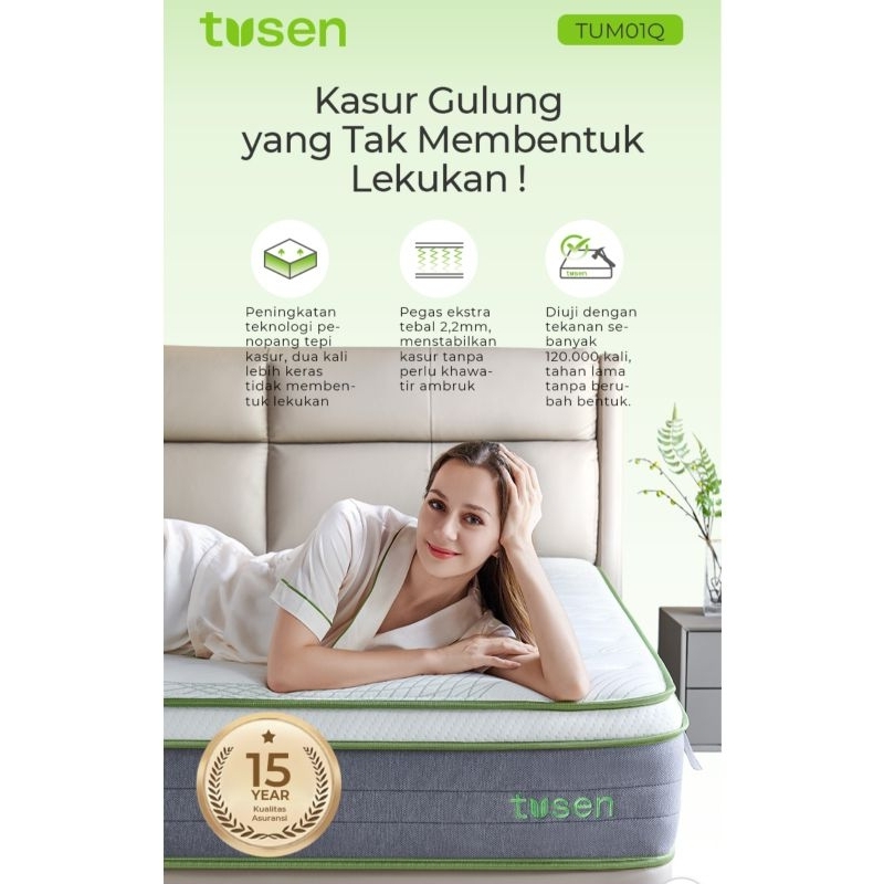 Jual SPRING BED TUSEN TUM01Q TUM02Q / KASUR GULUNG BUSA TUSEN 180x200 ...
