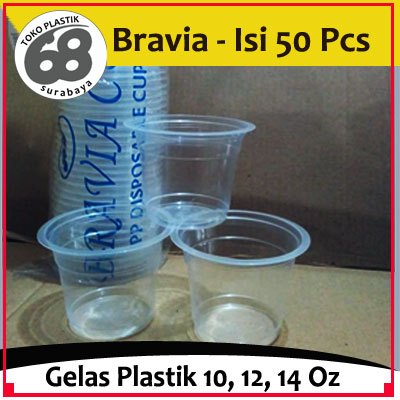 Gelas Plastik 12 OZ Bravia