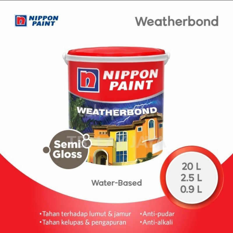 Jual NIPPON PAINT WEATHERBOND 1001 BRILLIANT WHITE 2,5LT/CAT TEMBOK