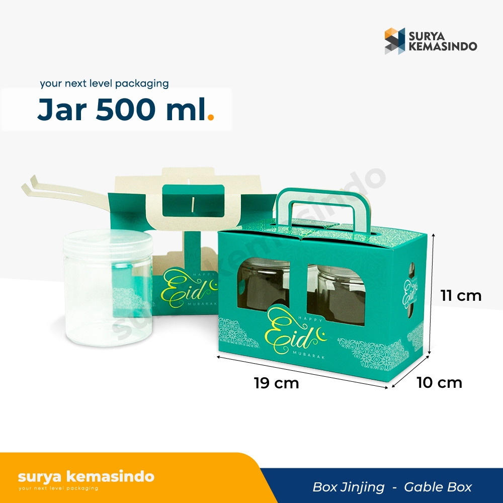 Jual Box Jar Premium 500 ml Isi 2 Toples Bulat (19x10x11) Shopee
