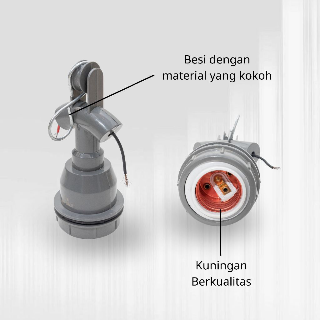 Jual FITTING GANTUNG LAMPU / FITTING WD E27 BODY PLASTIK /FITTING WD ...