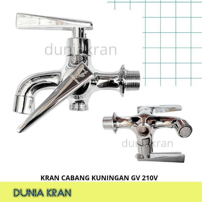 Jual KRAN CABANG SHOWER KUNINGAN KRAN DOUBLE BRASS GIOVANNI | Shopee ...