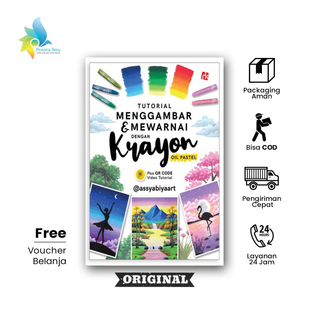 Jual Buku TUTORIAL MENGGAMBAR & MEWARNAI DENGAN KRAYON OIL PASTEL ...