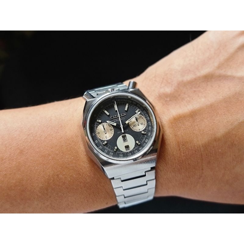 Jual 70s Vintage Citizen automatic Chronograph Bullhead Octagon ...