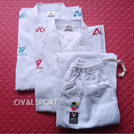 Karate-Gi Kumite Activo Bahan Adem Motif Salur