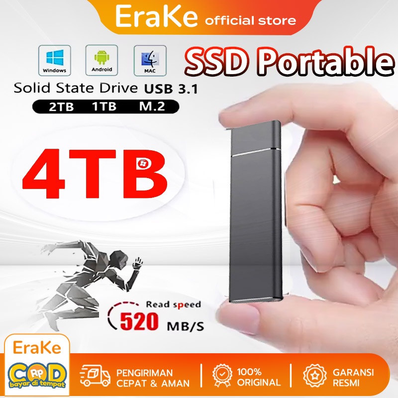 Jual SSD Laptop Portable SSD External SSD Eksternal 2TB SSD Eksternal