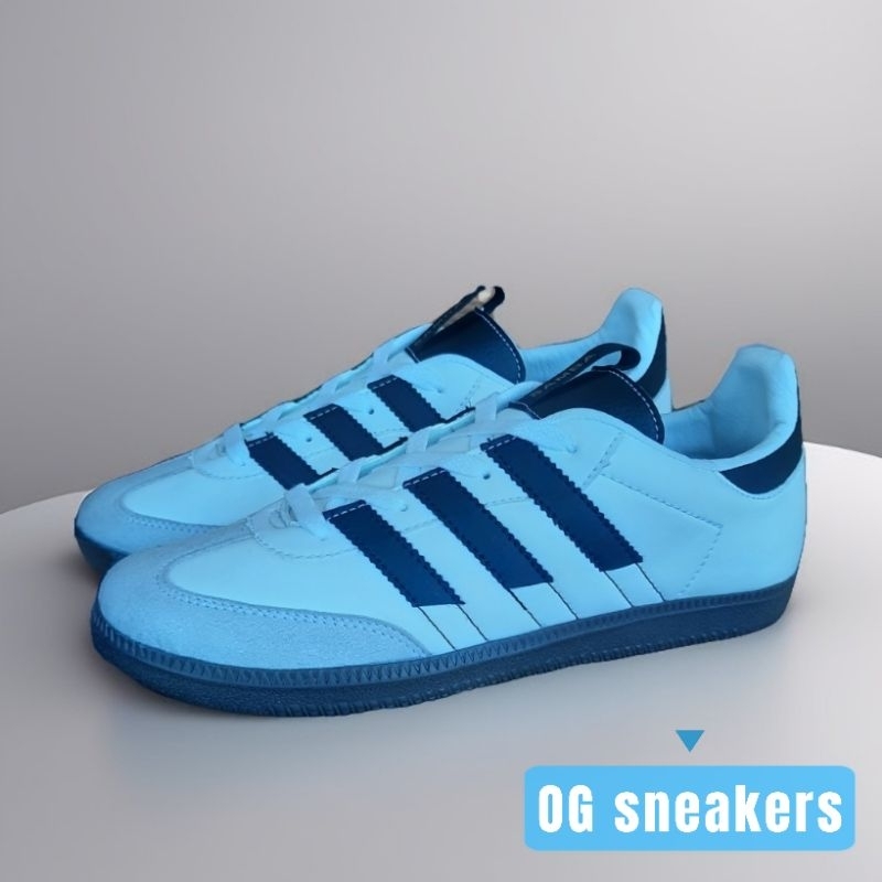 Jual SNEAKER PRIA SEPATU ADS SAMBA MS EASY OG CLASIC WHITE BLACK