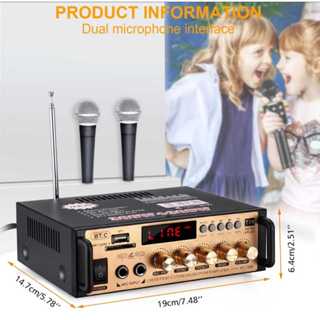 Jual (Model Terbaru)Power Amplifier Wireless BT 5.0 Kerndy BT-198E ECHO