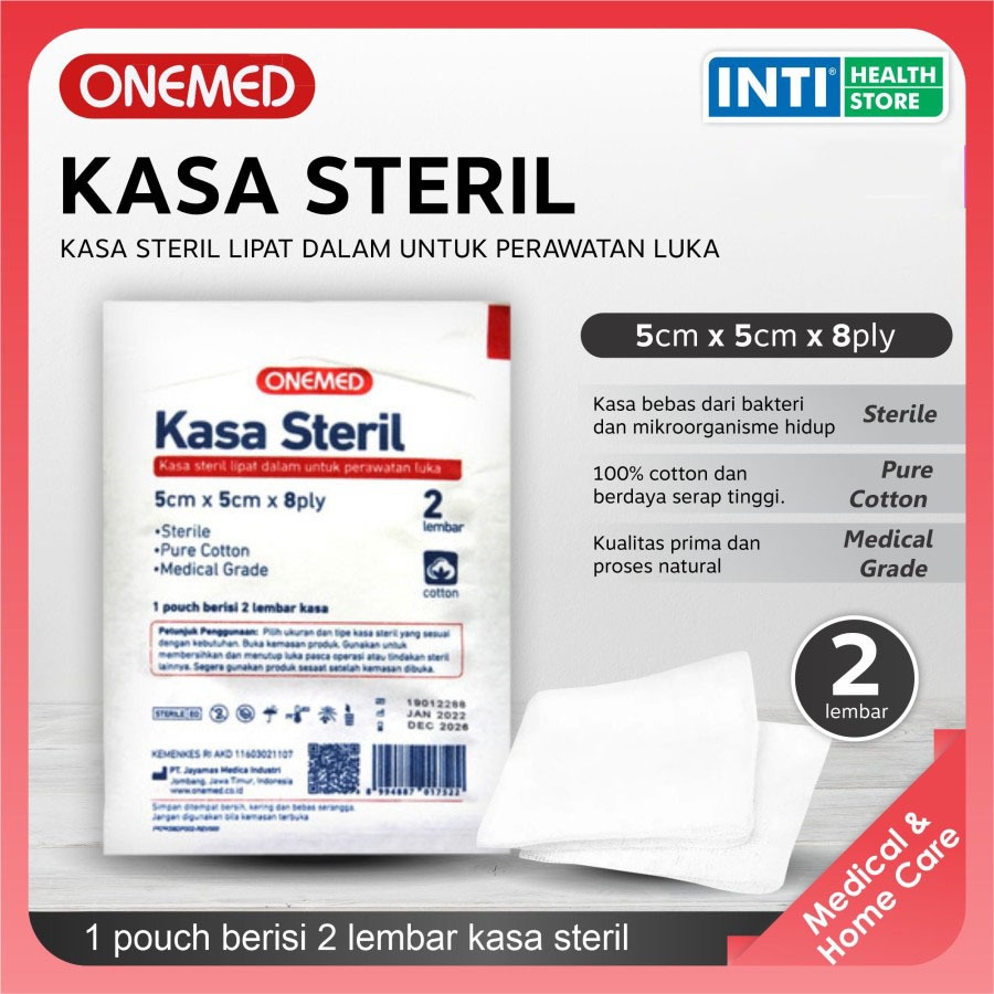 Jual Onemed | Kasa Steril 5cm x 5cm x 8 Ply | Kasa Perawatan Luka ...