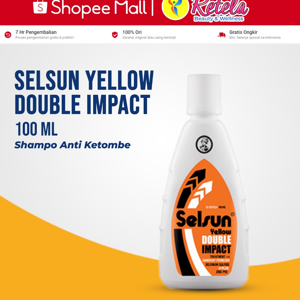 Jual Selsun Shampoo Yellow Double Impact 1Ml Shampoo Anti Dandruff