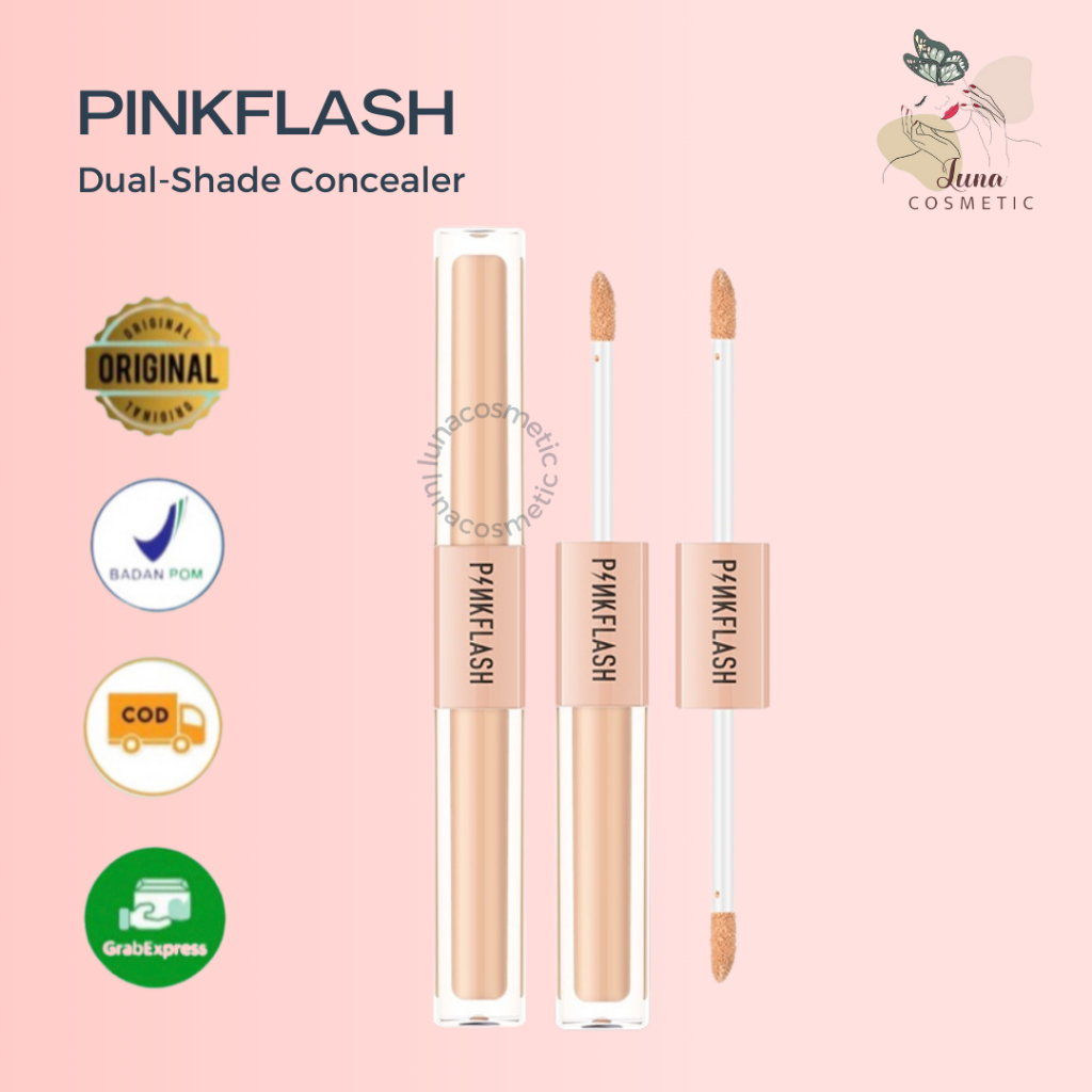 Jual PINKFLASH Duo Cover Concealer 2 in 1 Concealer | Dual Shade ...