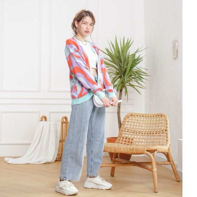 Jual IMMASO | Reumi Cardigan Long Cardigan - knitwear - Rajut Motif ...