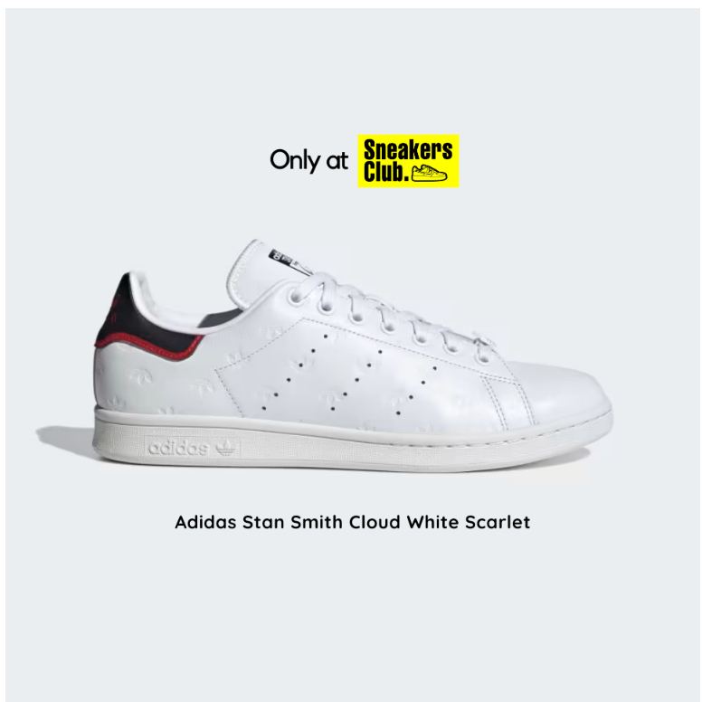 adidas Stan Smith Spikeless Cloud White / Off White / Better Scarlet