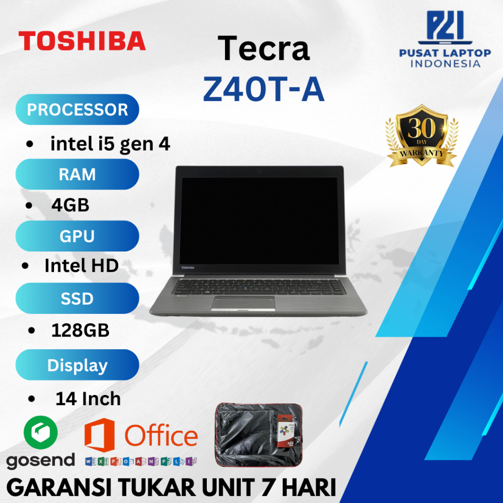 Jual Toshiba Portege Z50 Z40 Z30T A B C Z930 I5 Gen 4 Second Original 