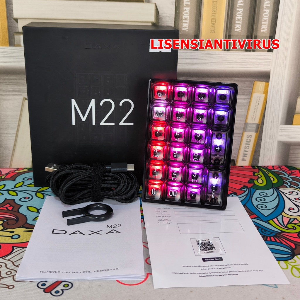 Jual Numpad Rexus Keyboard Numeric Mechanical Daxa M22 Tactile KTT Ash ...