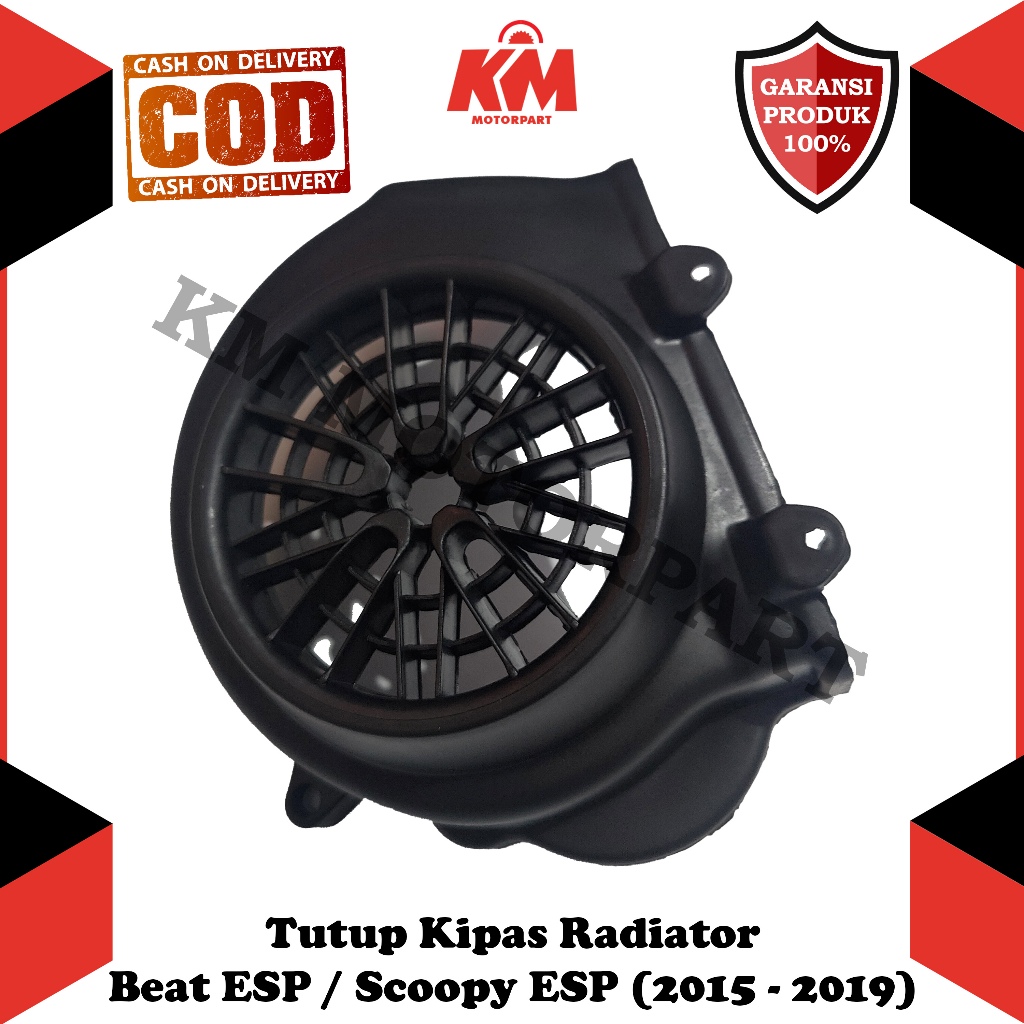 Jual Cover Tutup Kipas Radiator Beat ESP Scoopy ESP 2015 - 2019 Hitam ...