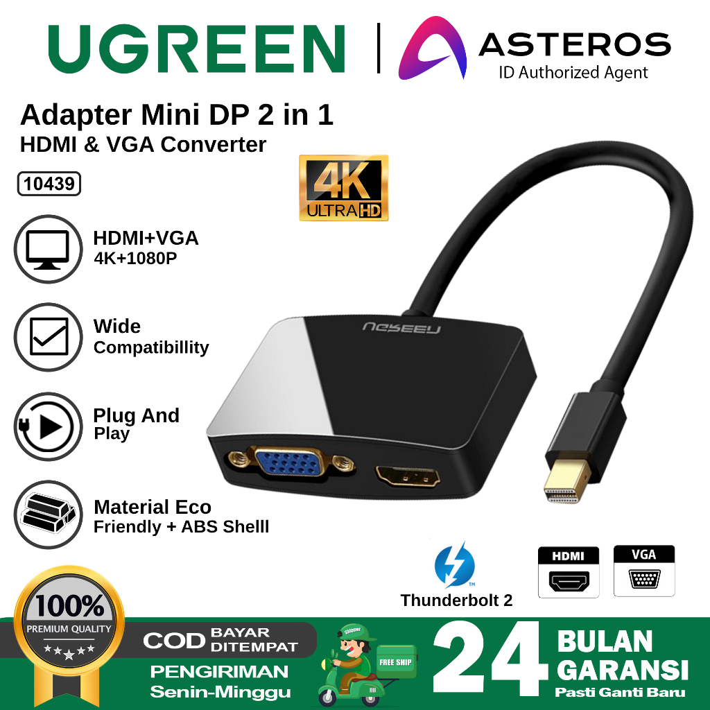 Jual Ugreen Kabel Mini Dp To Hdmi Male Female K Hz Shopee Indonesia