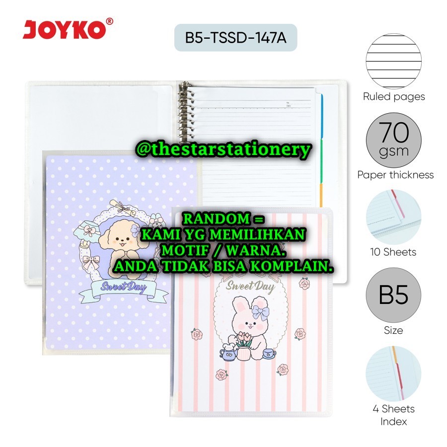 Jual Biji Grosir Map Binder Joyko B Tssd B Sweet Day Binder Note Joyko B Tssd