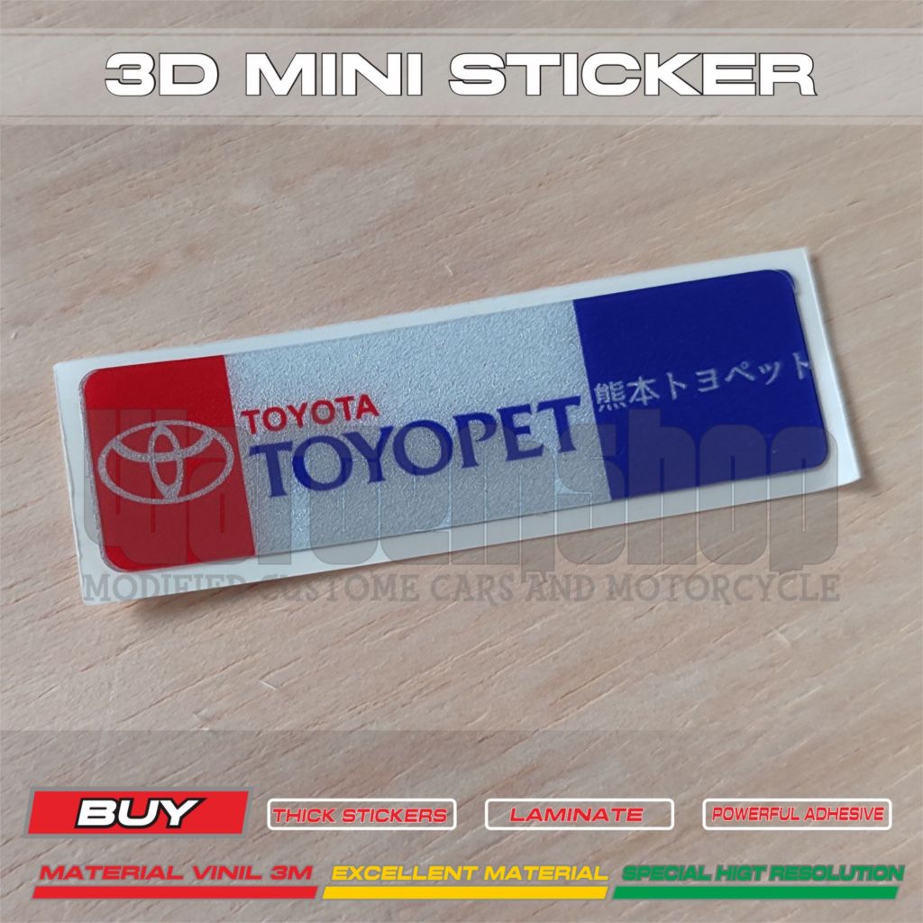 Jual STICKER MINI 3D CBU TOYOTA NETZ AND TOYOPET SERIES | Shopee Indonesia
