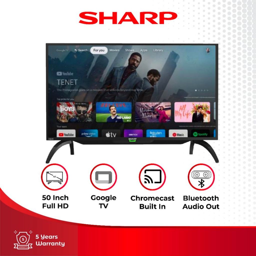 Jual SHARP Google TV 50 inch 2TC50EG1i Android Television Shopee