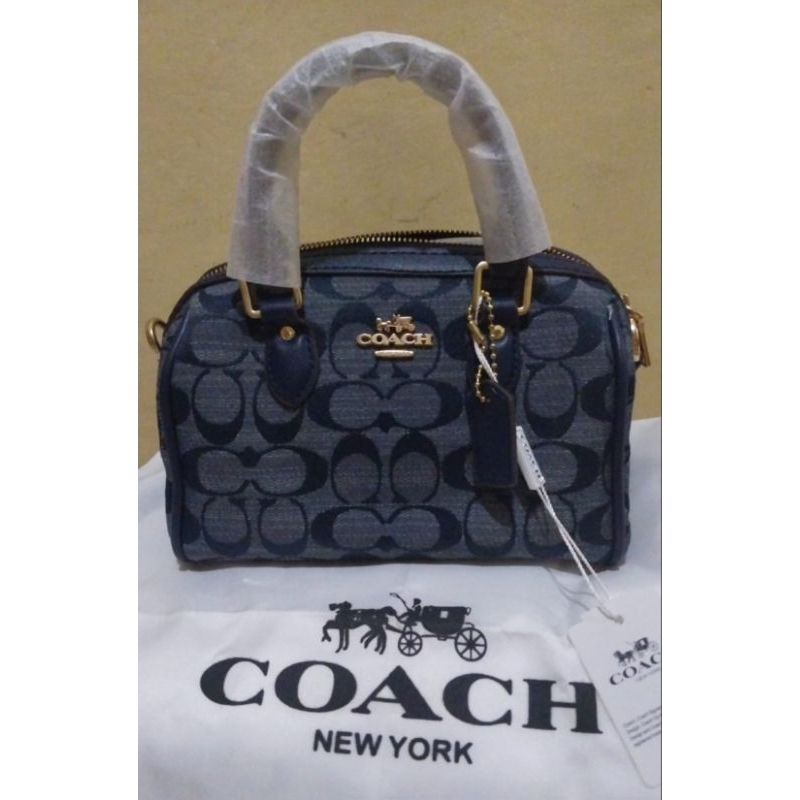 Jual Coach Rowan Denim Shopee Indonesia