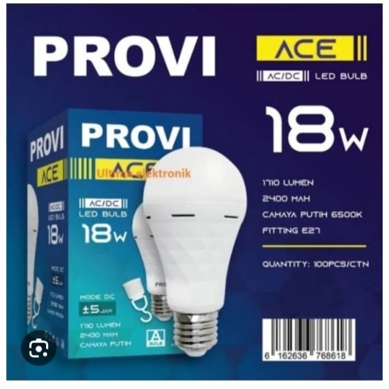 Jual LAMPU LED EMERGENCY PROVI 18 WATT LAMPU MAGIC AC DC PROVI 18 WATT ...