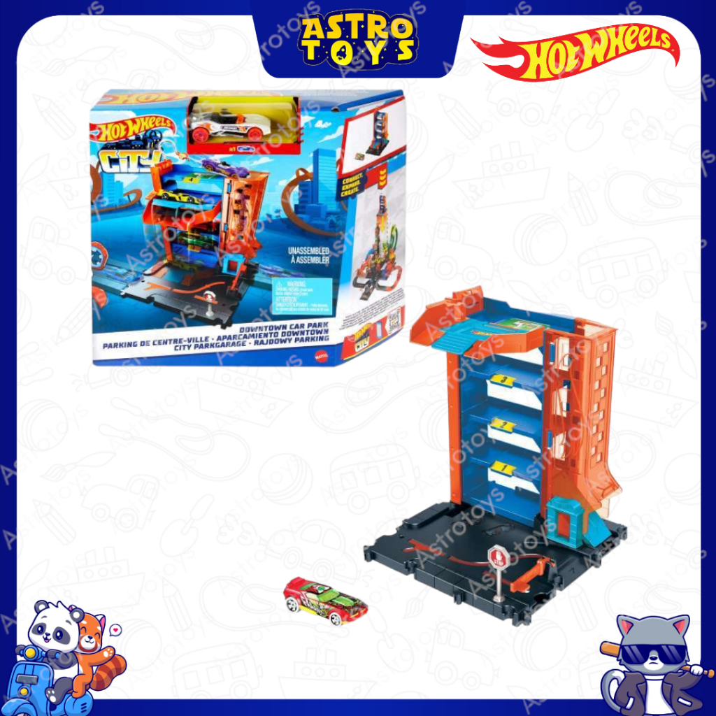 Jual Hot Wheels City Downtown Car Park Track Mobil Playset HDR24