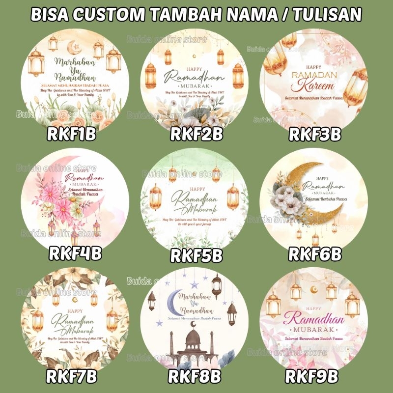 Jual Stiker Sticker Happy Ramadhan Mubarak Label Kartu ucapan hangtag