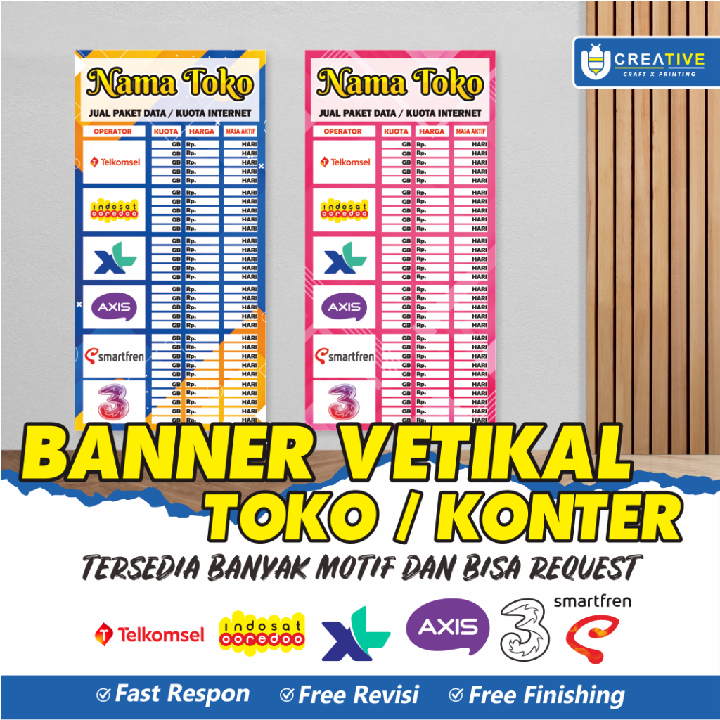 Jual Spanduk Banner Konter / Spanduk Operator Cellular / Banner Daftar ...