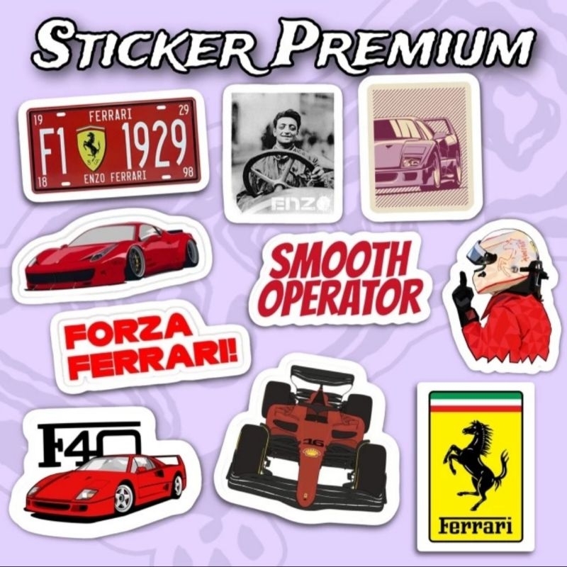 Jual Sticker enzo ferrari Pack 10pcs Premium Waterproof | Shopee Indonesia