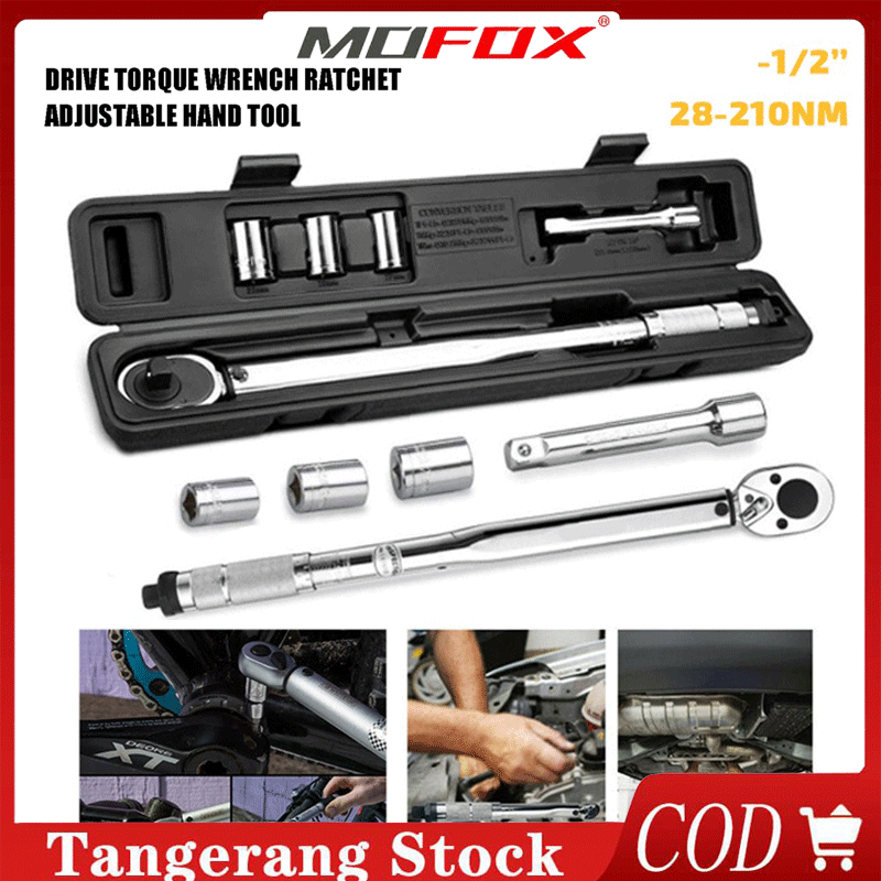 Jual Ready StockMOFOX Kunci Shock Momen Torsi Mobil 1 2 Inch Preset Torsi Kunci Pas Drive Alat