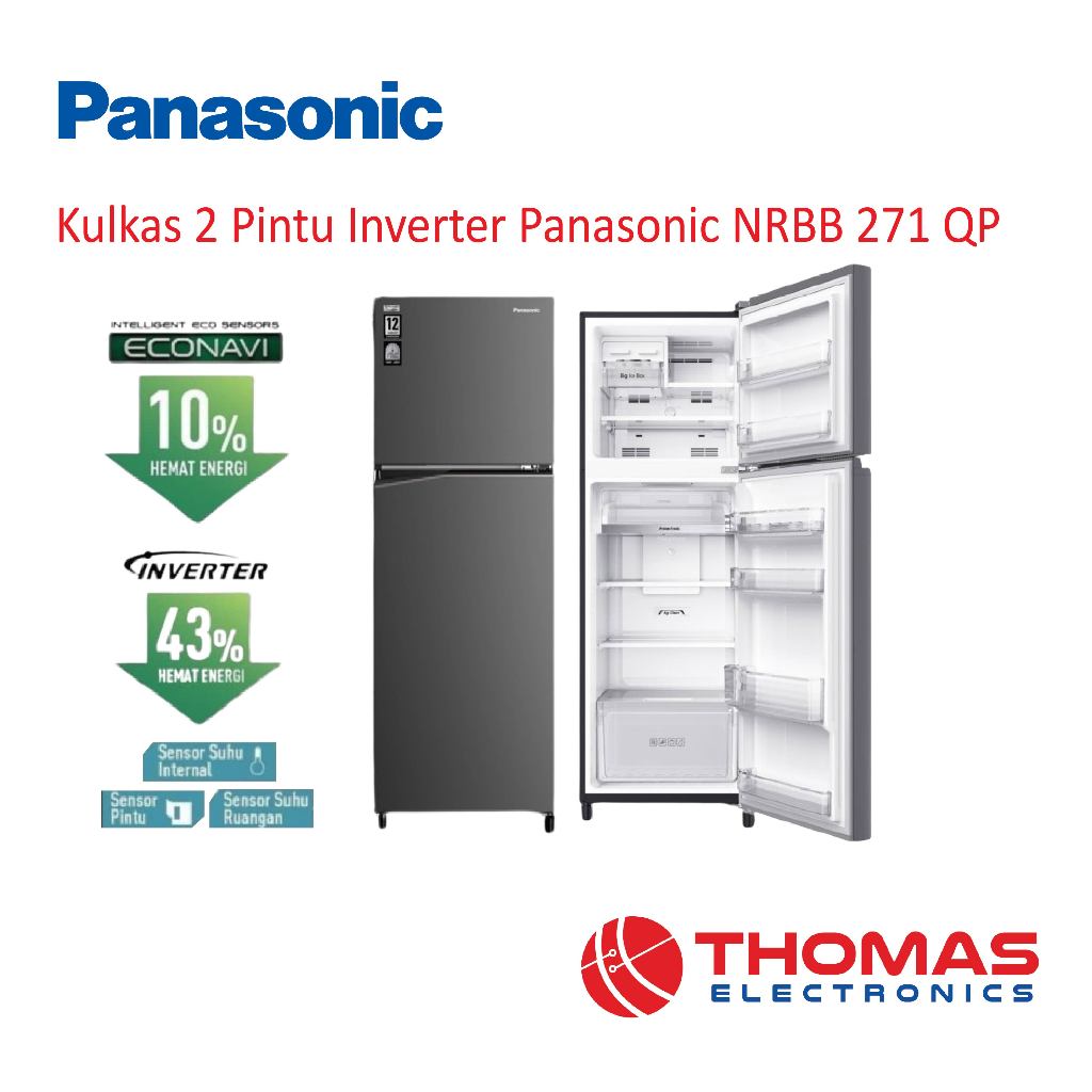 Jual Kulkas Pintu Inverter Panasonic Nrbb Qp Qp Garansi Resmi